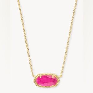 NWT Elisa gold pendant necklace in Azalea illusion